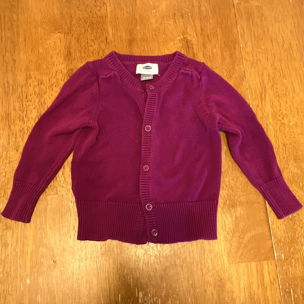 Baby Toddler Old Navy Maroon Purple Cadigan Size 24m